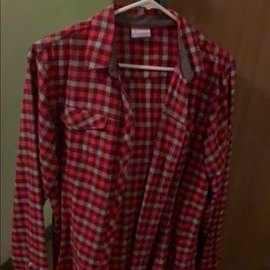 Columbia button up Plaid Shirt